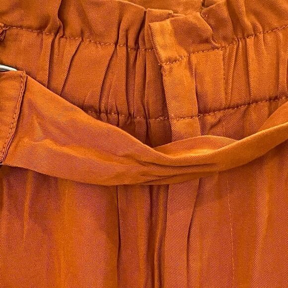 ABOUND Women’s Pants High Rise Paper Bag Waist Rust Pumpkin Orange XS NWT - Picture 8 of 8